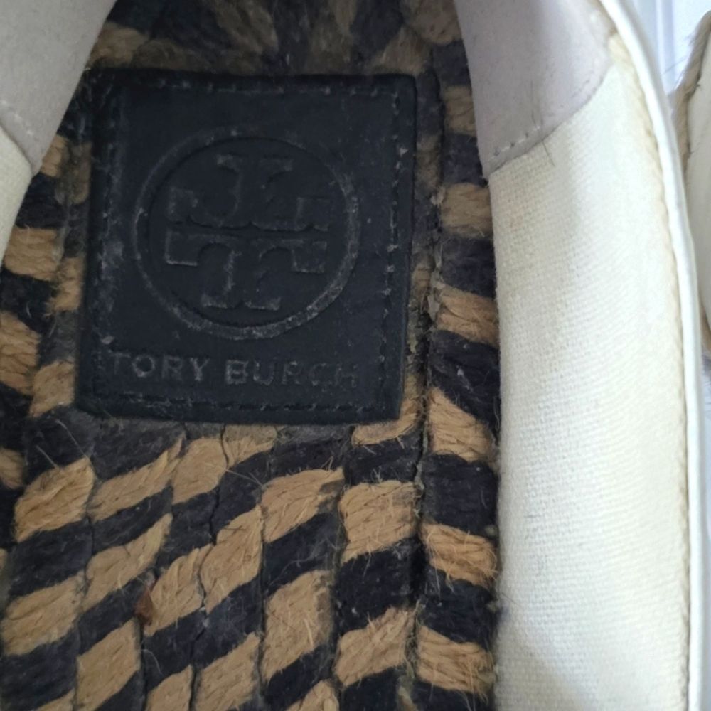 Tory Burch Leather ColorBlock Flat Espadrille Shoes Size 5 - Picture 10 of 12